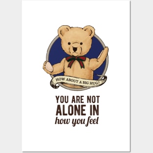 ADHD parenting quotes, big hug gift with bear drawing Posters and Art